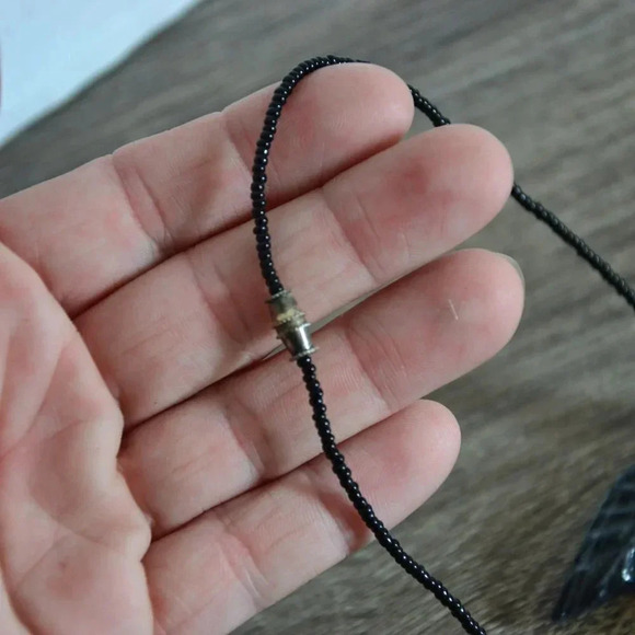 Vtg Stone leaf  necklace - Picture 5 of 5